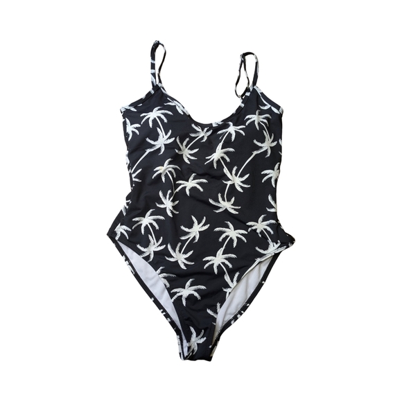 2/$25-Palm Tree Open Back One-piece Swimsuit NWT By TAG - Picture 3 of 11